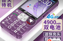 天語(yǔ)T2老年人手機4G全網(wǎng)通超長(cháng)待機直板按鍵大字體大聲音大屏學(xué)生專(zhuān)用備用功能機只打電話(huà)老人機 紫色 曬單實(shí)拍圖