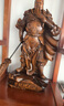 武財神關(guān)公擺件家用店鋪公司辦公室客廳玄關(guān)裝飾開(kāi)業(yè)送禮物工藝品 財神關(guān)公檀木色小號高38送五帝錢(qián) 曬單實(shí)拍圖