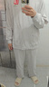 貓人肖戰明星同款男士睡衣男親親棉柔親膚保暖可外穿家居服淺灰2XL 曬單實(shí)拍圖