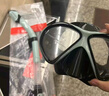 李寧（LI-NING）潛水鏡潛水面罩防霧呼吸管器成人全干式浮潛游泳潛水裝備 黑綠 曬單實(shí)拍圖