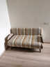 司樸復古風(fēng)盧卡斯沙發(fā)床小戶(hù)型客廳拼色條紋多功能折疊 【秋日黃-條紋】高回彈海綿1 1.63m沙發(fā)床 1.63m 曬單實(shí)拍圖