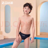 洲克（ZOKE）青少年兒童泳褲男中大童三角專(zhuān)業(yè)競技訓練舒適120626816 黑色20 曬單實(shí)拍圖