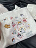 LDBE卡通貓咪刺繡拼接撞色無帽衛(wèi)衣女秋季2025新款韓系ins風(fēng)上衣外套 白灰色 M 【80-110斤】 曬單實拍圖