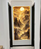輕奢日照金山玄關(guān)裝飾畫(huà)走廊過(guò)道掛畫(huà)新中式入戶(hù)門(mén)正對墻壁飾畫(huà) A款 40*80 晶瓷平面  拉絲鋁合金（金色） 曬單實(shí)拍圖