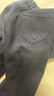 森馬（Semir）森柔牛仔|牛仔褲女抓毛長(cháng)褲女生冬季半松緊腰直筒褲美式休閑 牛仔水洗黑98201 L 曬單實(shí)拍圖