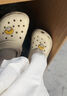 日本進(jìn)口夏天情侶防滑厚底沙灘鞋洞洞鞋男女ins潮可愛(ài)卡通涼鞋 女孩 奶油白 36-37 曬單實(shí)拍圖