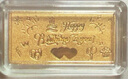 中國珠寶生日禮物送女友黃金金條足金9999生日快樂(lè )送女友禮品禮物1g 曬單實(shí)拍圖