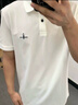 比音勒芬（Biemlfdlkk）【升級透氣棉】夏季男士上衣職場(chǎng)商務(wù)休閑多色翻領(lǐng)短袖polo衫簡(jiǎn)約 08白色 M （100） 曬單實(shí)拍圖