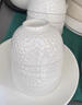 景德鎮(zhèn)（jdz）陶瓷家用碗禮品組合景德鎮(zhèn)釉下彩ins風(fēng)餐具骨瓷碗碟套裝禮盒送禮 28頭水立方純白 曬單實(shí)拍圖