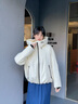 森馬（Semir）羽絨服女中長(cháng)款花苞輕薄三防2025新款oversize插肩袖冬裝防風(fēng) 奶白（白鴨絨）10501（特寬松介意可拍小一碼） M 曬單實(shí)拍圖