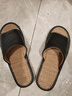 果洛菲亞麻拖鞋男女款四季情侶室內防滑棉麻布地板涼拖 黑色 40/41  曬單實(shí)拍圖