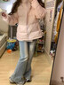 鏡莎小個(gè)子超好看棉服女2025新款冬季甜美面包服韓系羽棉襖絨服女外套 元氣粉色 均碼 可以備注碼數 曬單實(shí)拍圖