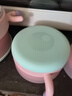 babycare兒童餐具輔食碗注水保溫碗不銹鋼叉勺寶寶吃飯喝水?huà)雰褐軞q禮盒粉 曬單實(shí)拍圖