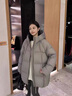 可茵（Keyin）羽絨棉服女2025年冬季新款韓版寬松面包服中長(cháng)款連帽棉衣外套女 淺藍色 M 曬單實(shí)拍圖