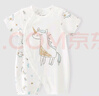 乖奇熊男女寶寶短袖連體衣夏季薄款哈衣爬服純棉a類(lèi)家居服嬰兒可愛(ài)衣服 米白神奇小獸 66cm 曬單實(shí)拍圖
