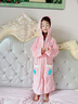 暖優(yōu)兒童浴袍男童女孩浴巾斗篷可穿式吸水洗澡游泳新款秋冬加厚家居服 藍熊：樂(lè )寶浴袍【7A抗菌/A類(lèi)】 小碼【適合90-125cm穿】 曬單實(shí)拍圖