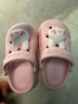 牧童兒童拖鞋夏男寶寶洞洞鞋軟底女童卡通洗澡嬰幼兒家居鞋萌兔粉160 曬單實(shí)拍圖