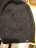 CACUSS純羊絨帽子女秋冬毛線(xiàn)帽加厚保暖護耳月子冷帽防寒針織帽 深灰 曬單實(shí)拍圖