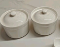 京東京造 燉盅 陶瓷湯碗蒸蛋燕窩輔食碗家用帶蓋贈勺子純白460ml 曬單實(shí)拍圖