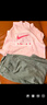 NIKE 3BRAND 耐克男女童純棉毛圈衛衣+長(cháng)褲2件套2026新款兒童舒適套裝 櫻花粉 【春秋純棉舒適】 (1491) 130 /64 【建議身高116-122cm】 曬單實(shí)拍圖
