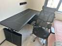 電動(dòng)升降桌電腦桌家用帶抽屜書(shū)桌學(xué)習黑色桌子電競桌辦公桌工作臺 右轉角/護腿馬鞍皮面帶大柜子 180*110cm【V9雙電機】 曬單實(shí)拍圖
