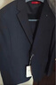 HLA海瀾之家禮服套裝男三件套商務(wù)平駁領(lǐng)套西男春秋HTXAD3W097A 藍灰條紋97（西服+馬甲+西褲） M 170/92B 推薦126~136斤 曬單實(shí)拍圖