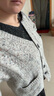 三彩2025冬季新款復古慵懶V領(lǐng)針織衫開(kāi)衫絞花寬松休閑落肩袖S 花灰色預售[付款15天內]發(fā) S 155/80A 曬單實(shí)拍圖
