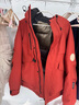 鴨鴨（YAYA）羽絨服短款2024冬季新款休閑百搭男女同款保暖外套YX 砂巖紅色 L (175) 曬單實(shí)拍圖