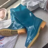 百舸 雨鞋女款 中筒牛筋防水防滑耐酸堿農場(chǎng)勞保雨靴 墨綠色 37碼  曬單實(shí)拍圖