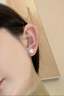 歐芙蘭南洋海水澳白近圓珍珠素耳釘18K金材質(zhì)簡(jiǎn)約女款耳飾送女友禮物 11-12mm 曬單實(shí)拍圖