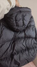 艾萊依陳都靈同款女士羽絨服2025泡芙短款連帽抽繩保暖冬外套 月夜黑M 曬單實(shí)拍圖