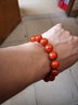 木覺(jué)（MUJUE）南紅手串南紅手鏈瑪瑙柿子紅滿(mǎn)肉男女款單圈佛珠手鏈滿(mǎn)色瓦西 直徑約12mm-12.99mm【17顆】 曬單實(shí)拍圖