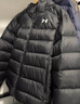 安德瑪（UNDERARMOUR）UA Core Down男子連帽訓練運動(dòng)短款鴨絨羽絨服6001970 黑色001 L 曬單實(shí)拍圖
