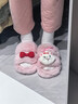 果殼（Gukoo）拖鞋女冬迪士尼瑪麗貓毛毛拖新款毛絨女居家棉拖鞋 桃夭粉 38-39 曬單實(shí)拍圖