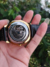 數字面真機械表純游絲方形全自動(dòng)手表男士鏤空夜光防水真皮帶名牌 鏤空游絲機械+黑金45皮帶/真皮夜光 41mm 曬單實(shí)拍圖