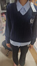 森馬（Semir）毛衣女冬刺繡V領(lǐng)絞花毛衫無(wú)袖襯衫氣質(zhì)學(xué)院風(fēng)兩件套101724107029 曬單實(shí)拍圖