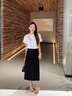 Khwfjas國際一線(xiàn)品牌半身裙女秋冬開(kāi)叉包臀裙高腰中長(cháng)款毛呢裙女裝顯瘦裙 黑色-西裝面料-長(cháng)款 L /28 推薦105-115斤 曬單實(shí)拍圖
