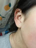 戚小米s999純銀微笑耳釘女養耳洞小耳環(huán)2026新款螺絲擰扣洗睡免摘耳飾 999足銀微笑耳釘一對【直針款】 曬單實(shí)拍圖