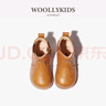 小羊沃利woollykids男女童真皮童鞋中高幫時(shí)尚防滑休閑復古風(fēng)皮靴 椰子棕 24 碼 內長(cháng)15.5cm適合腳長(cháng)14.6-15.0cm 曬單實(shí)拍圖