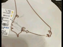周六福（ZLF）  18K金項鏈女O字鏈推拉圓珠款彩金鎖骨素鏈 46cm 黃可調節1-1.2g 曬單實(shí)拍圖