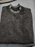 皮爾卡丹（pierre cardin）胖肥mm秋裝大版半高領(lǐng)毛衣女寬松200斤洋氣上衣針織100羊毛打底衫 灰色 M (建議92-107斤穿) 曬單實(shí)拍圖