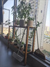 金祿緣窗臺花架多肉花盆架落地加寬陽(yáng)臺窗臺戶(hù)外置物定做花架子 實(shí)木 原木色 兩層款(E0級) 長(cháng)70寬25高32(提供臺階高度) 曬單實(shí)拍圖