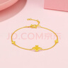 周六福（ZLF）  黃金手鏈女花瓣金首飾夏花女鏈 計價(jià) 16+3cm尾鏈-2.47g 曬單實(shí)拍圖