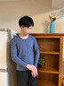 莫代爾男士秋衣上衣單件薄款莫代爾保暖內(nèi)衣男秋冬季抗寒發(fā)熱修身打底衫 鉑灰 【單上衣】 XL 【120-155斤 80S莫代爾】 曬單實拍圖