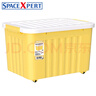 SPACEXPERT塑料收納箱特大號儲物箱學(xué)生書(shū)箱兒童玩具整理搬家打包周轉箱 黃色 【實(shí)測盛水容積80L】三只裝 曬單實(shí)拍圖