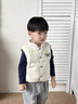 G.DUCKKIDS小黃鴨童裝羽絨馬甲秋冬季新款嬰幼兒衣服男寶寶白鴨絨背心外出服 米色 80尺碼9-12個(gè)月建議寶寶75-85cm 曬單實(shí)拍圖