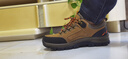 駱駝動(dòng)感駱駝男鞋真皮戶(hù)外登山鞋秋冬季男士休閑旅游鞋防滑耐磨徒步運動(dòng)鞋 深棕色633 42 曬單實(shí)拍圖