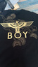 BOY LONDON【祥云報喜】25新款春夏情侶黑金老鷹針織短袖T恤N01826 黑色 XS 曬單實(shí)拍圖