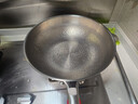 亞摩斯（Amos）鍛打錘紋純鈦炒鍋帶蓋32cm健康無(wú)涂層百搭不挑爐灶 AS-CG326T 曬單實(shí)拍圖