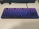 狼蛛（AULA）F87ProV2客制化無(wú)線(xiàn)機械鍵盤(pán)電競游戲專(zhuān)用  藍牙/2.4G/有線(xiàn)三模連接全鍵熱插拔gasket結構辦公鍵盤(pán) F87 Pro紫晶微光 8000mAh 灰木軸V4 曬單實(shí)拍圖
